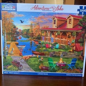 White Mountain 'Adventures at the Lake' Jigsaw Puzzle - 1000 Pieces